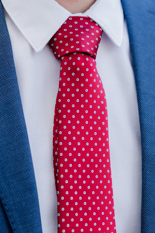 Corbata Roja botones-Corbatas de pùntos-Loovshoes