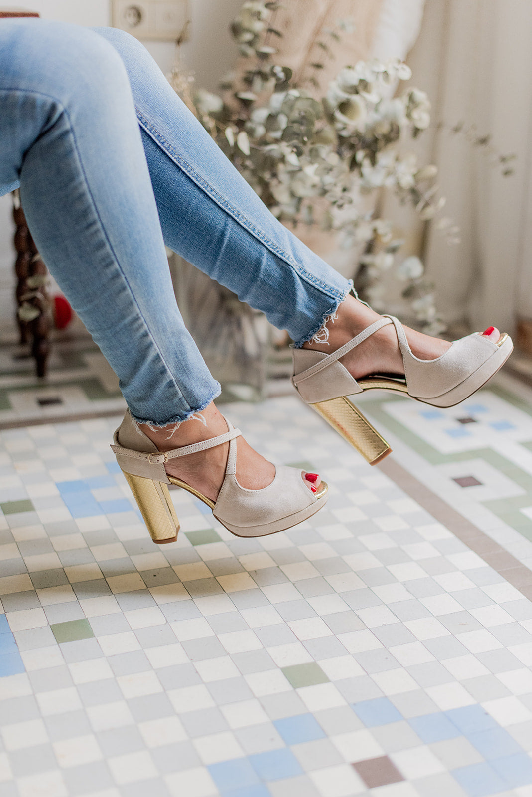 Palma Beige Oro-Sandalia-palma-Loovshoes