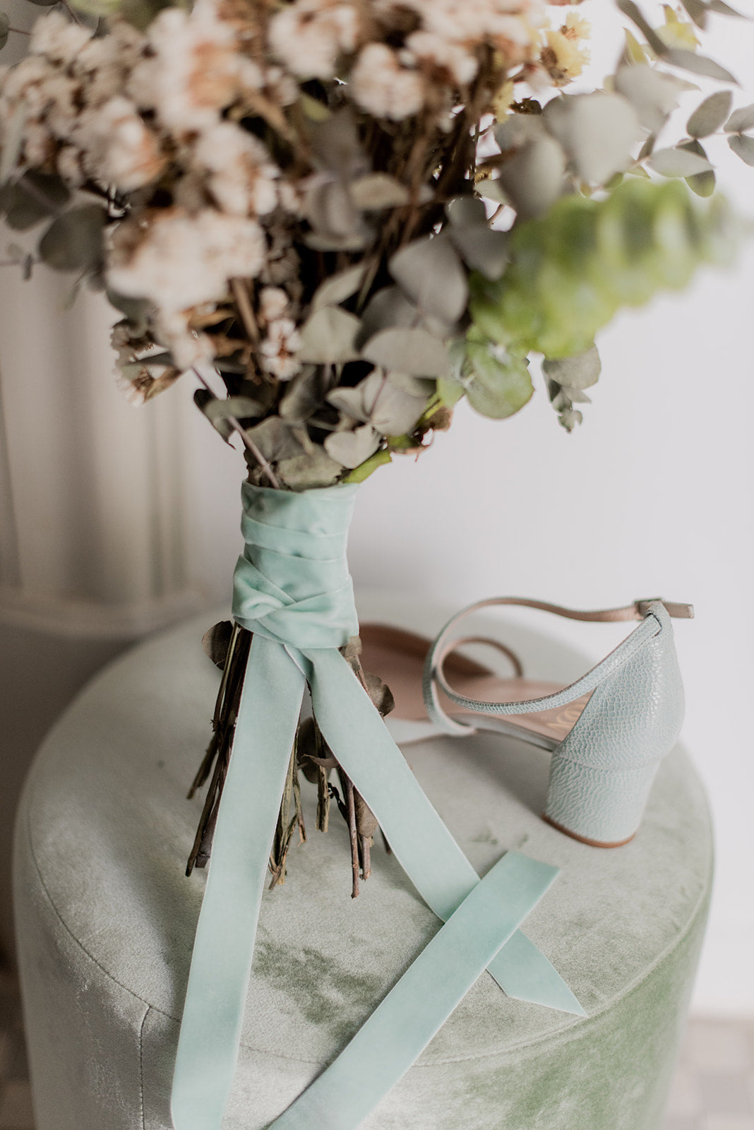 Cinta Ramo | Velvet Verde Agua-Cinta de terciopelo-Loovshoes