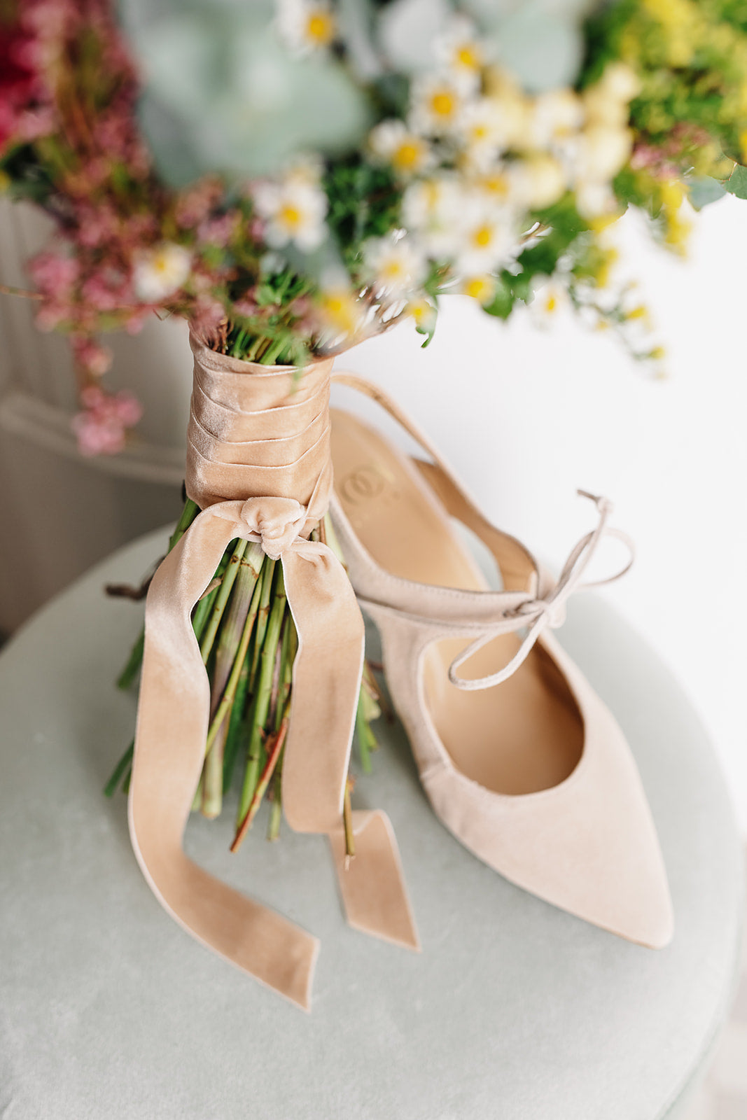 Cinta Ramo | Velvet Beige-Cinta de terciopelo-Loovshoes