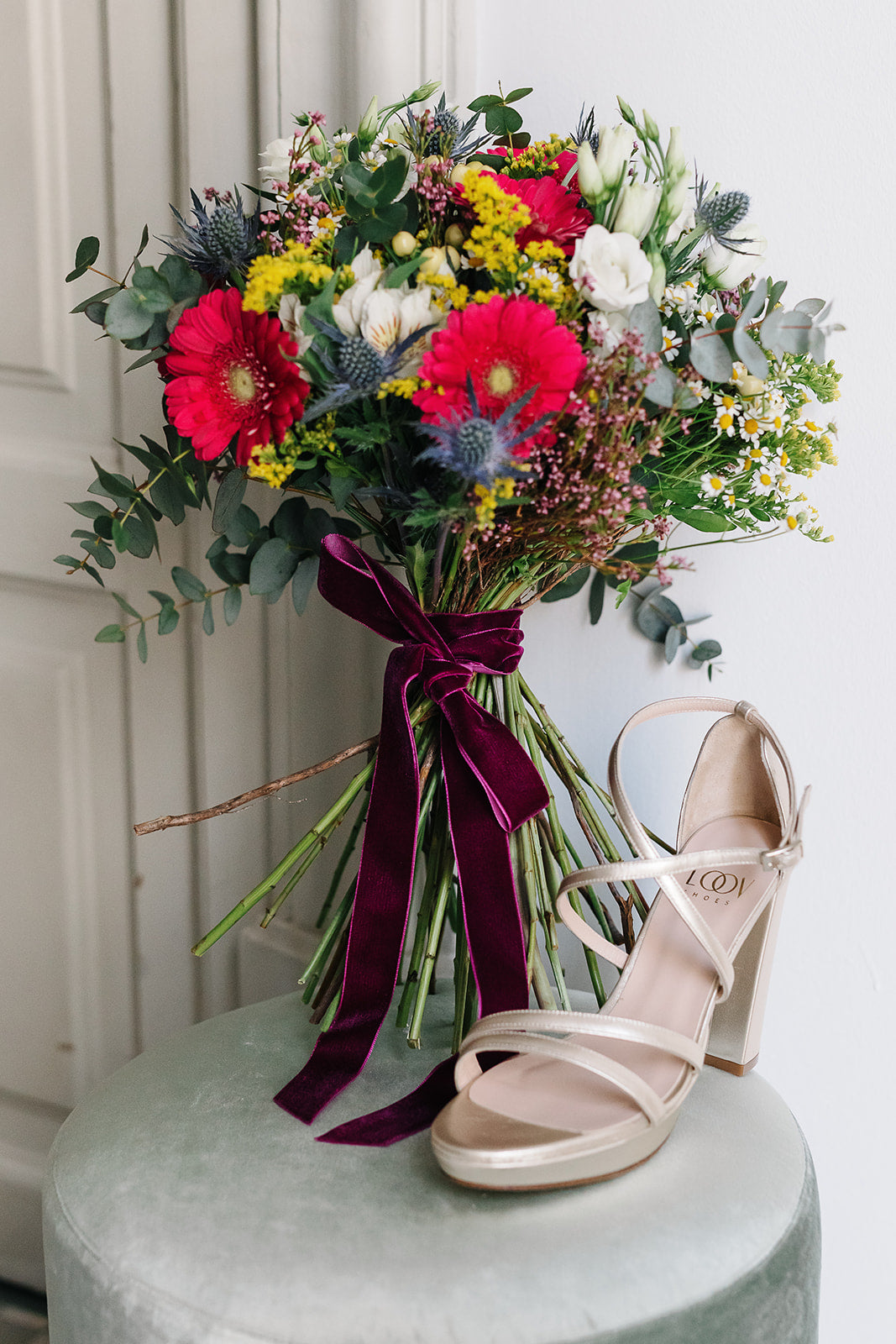 Cinta Ramo | Velvet Buganvilla-Cinta de terciopelo-Loovshoes