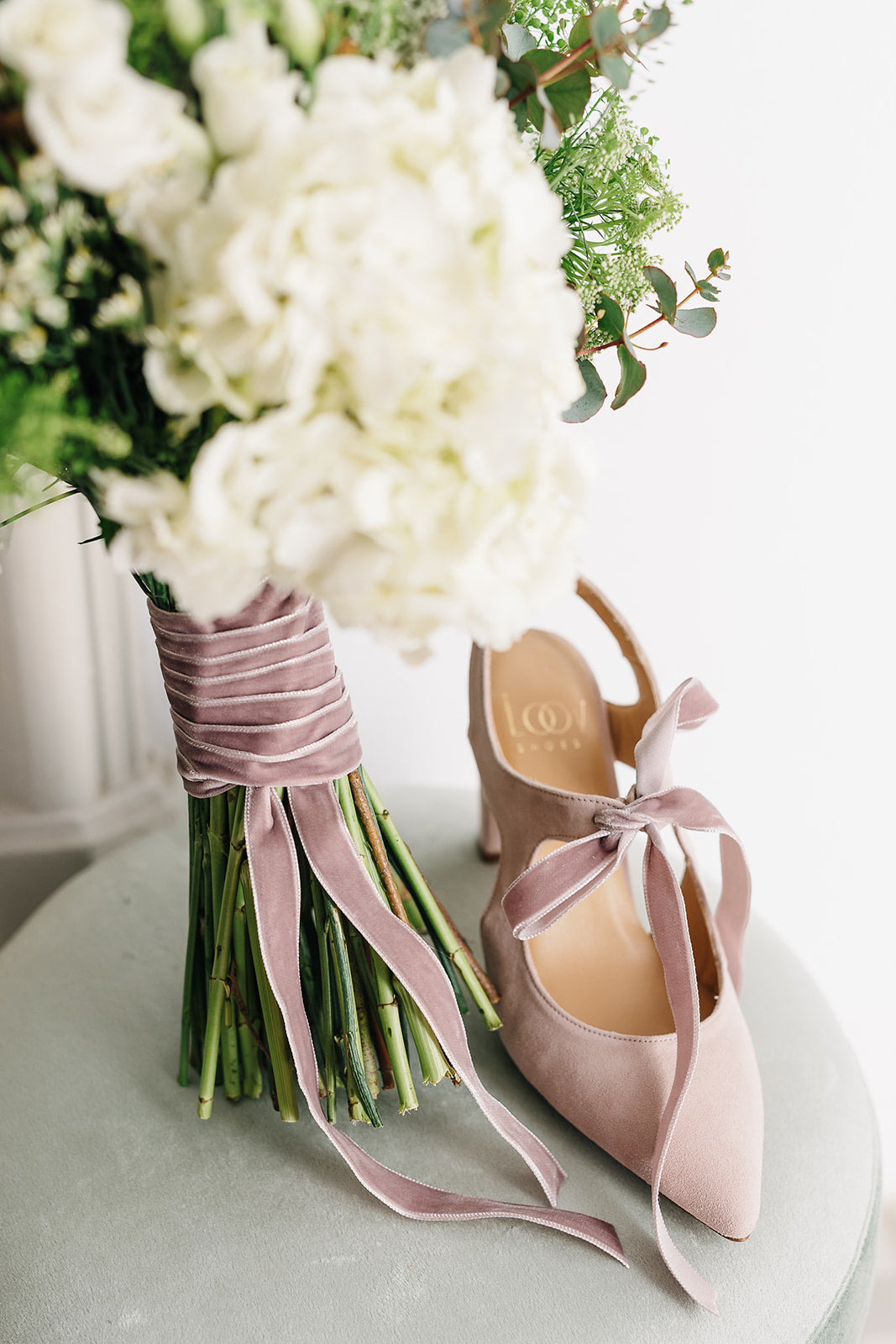 Cinta Ramo | Velvet Rosa Empolvado-Cinta de terciopelo-Loovshoes