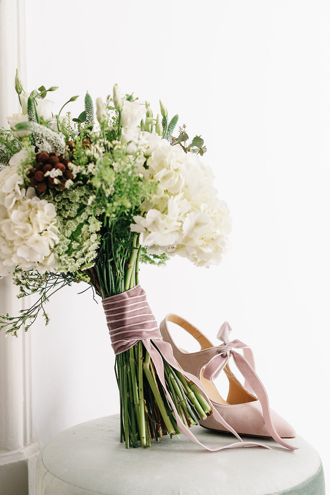 Cinta Ramo | Velvet Rosa Empolvado-Cinta de terciopelo-Loovshoes