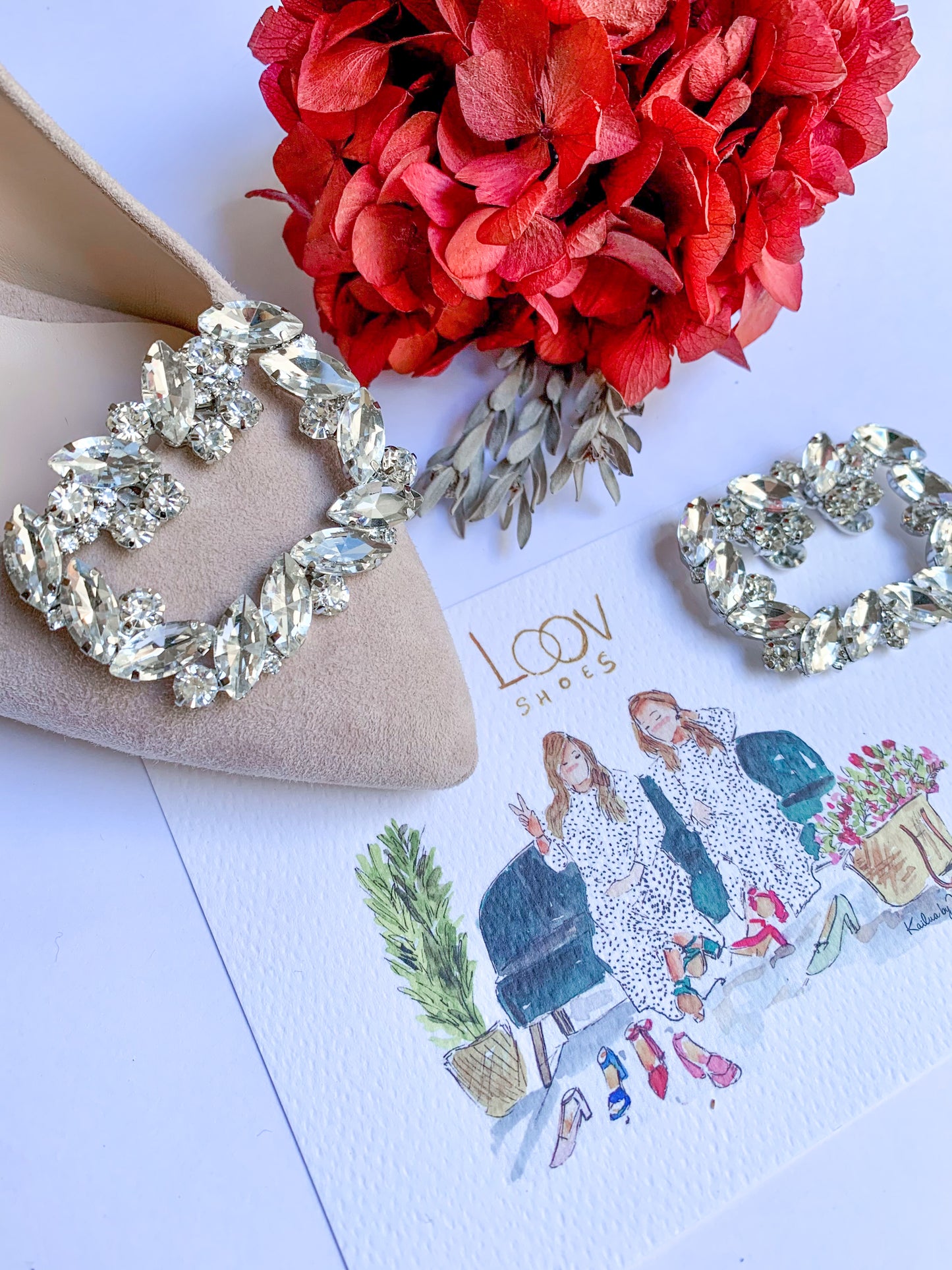 Adorno para Zapatos | Mariposa de cristales-adornos, salón, zapato plano, zapatos personalizados-Loovshoes