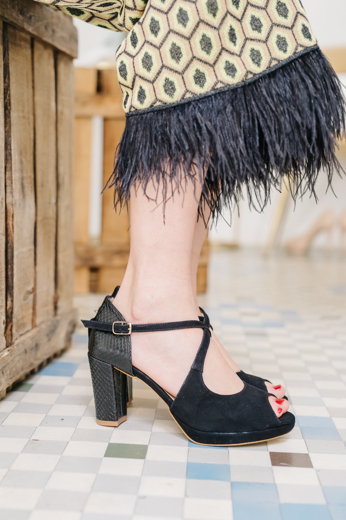 Palma Negro-Sandalia-palma-Loovshoes