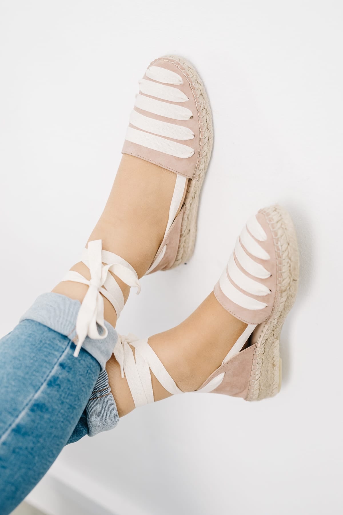 Valeria Cookie-esparto plano-esparto, liso, zapato plano-Loovshoes