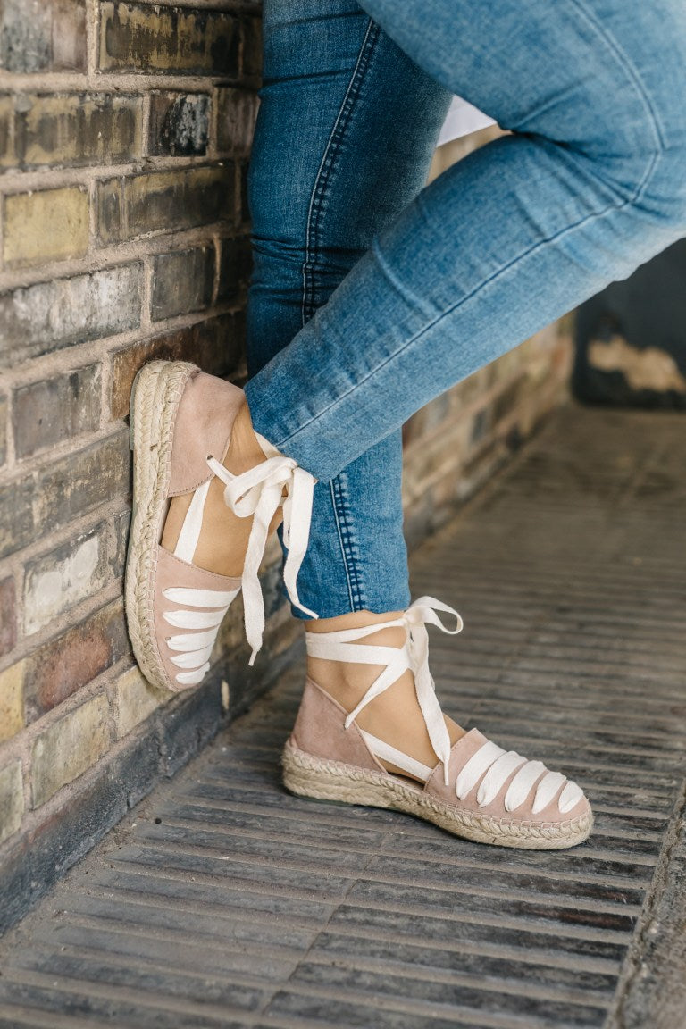 Valeria Cookie-esparto plano-esparto, liso, zapato plano-Loovshoes
