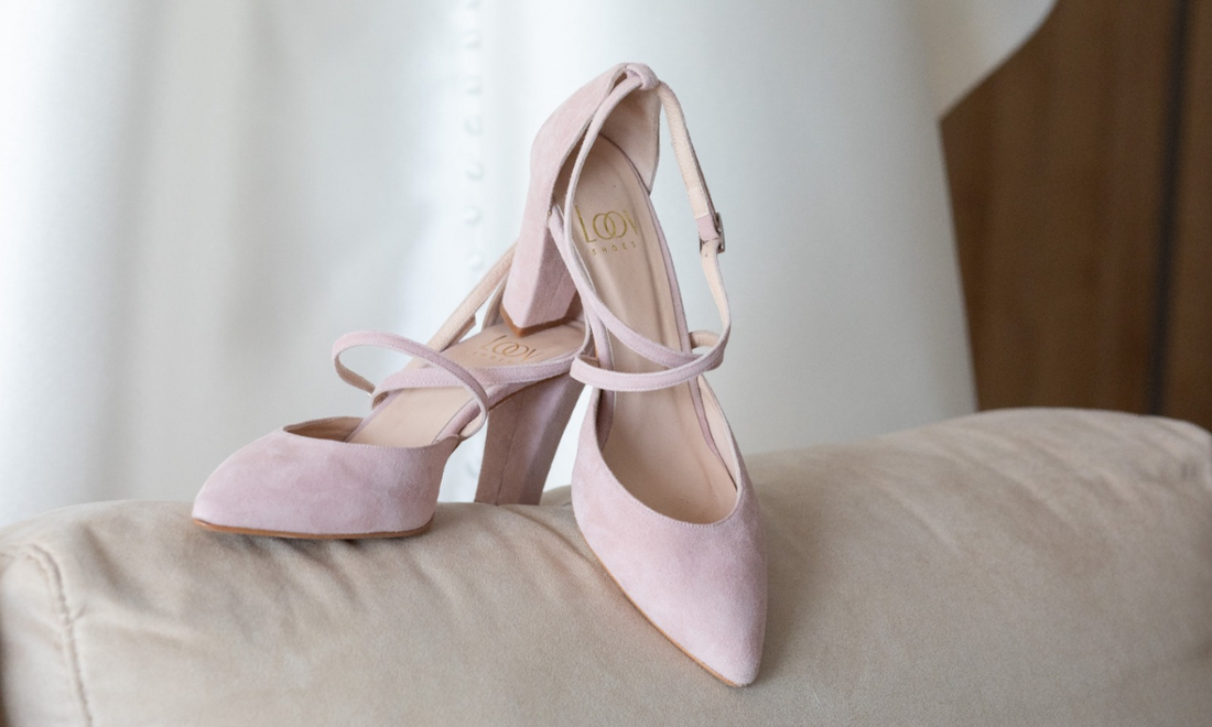 Los zapatos de Majo | Celia personalizado en ante rosa