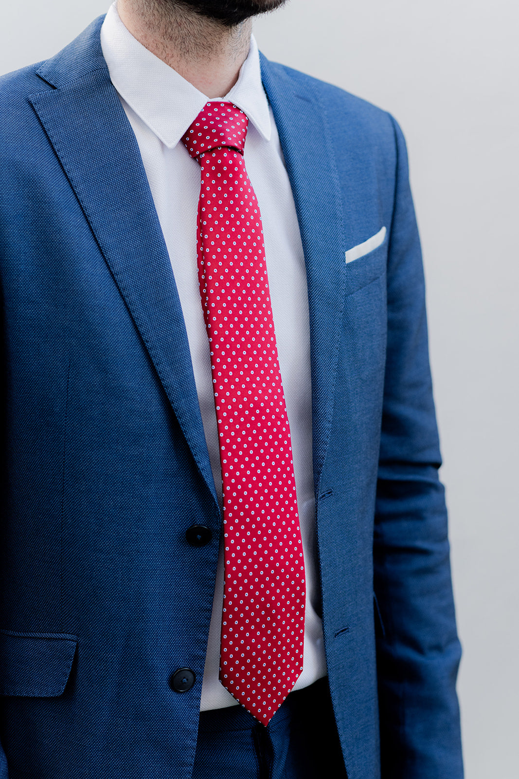 Corbata Roja botones-Corbatas de pùntos-Loovshoes