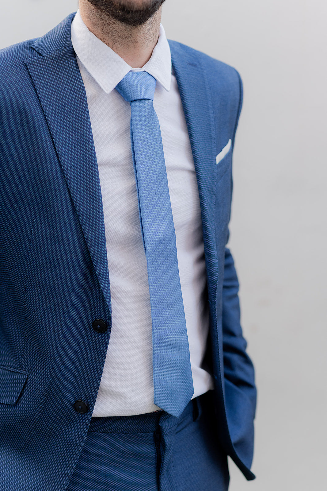 Corbata Lisa Azul-Corbatas lisas-Loovshoes