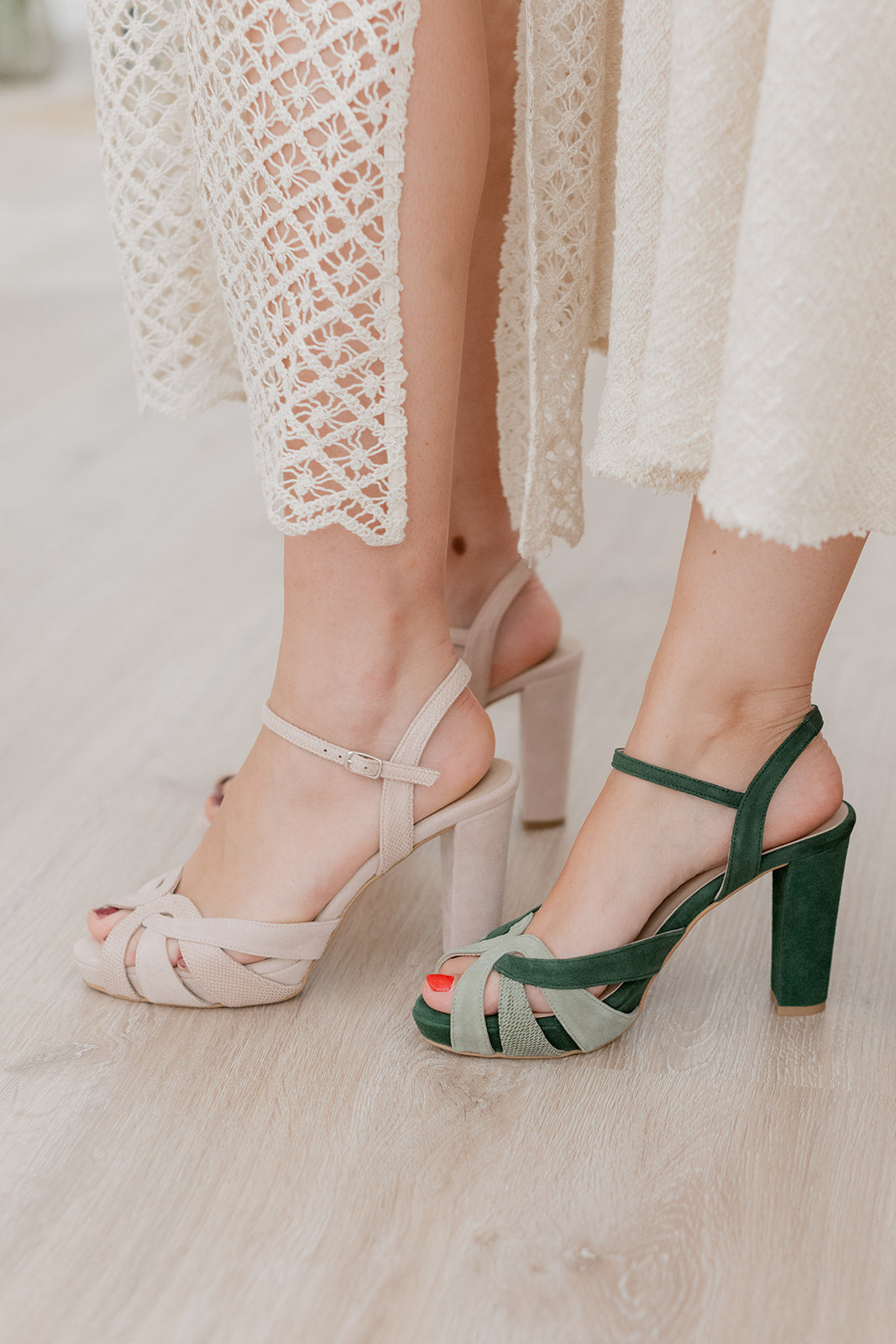 Victoria Verde-tipo salón-ante, eucalipto, sandalia, tacon de 9, verde, victoria, zapatos de color verde-Loovshoes