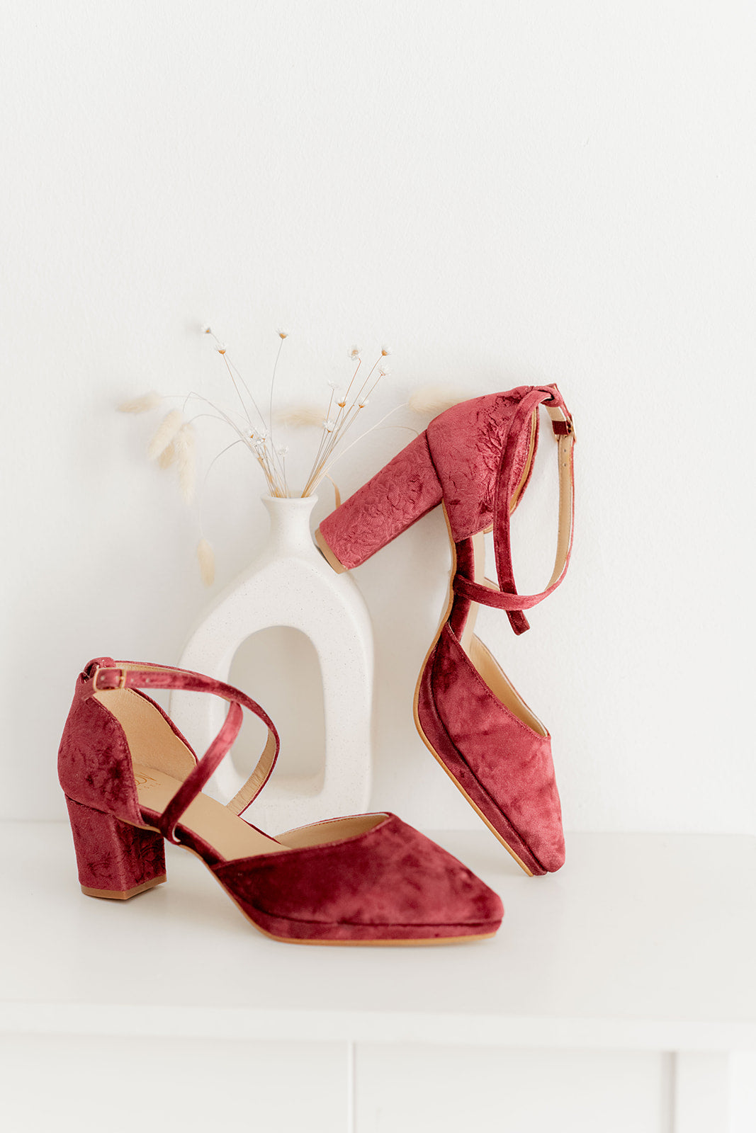 Helene Velvet Granate-Salón-helene-Loovshoes