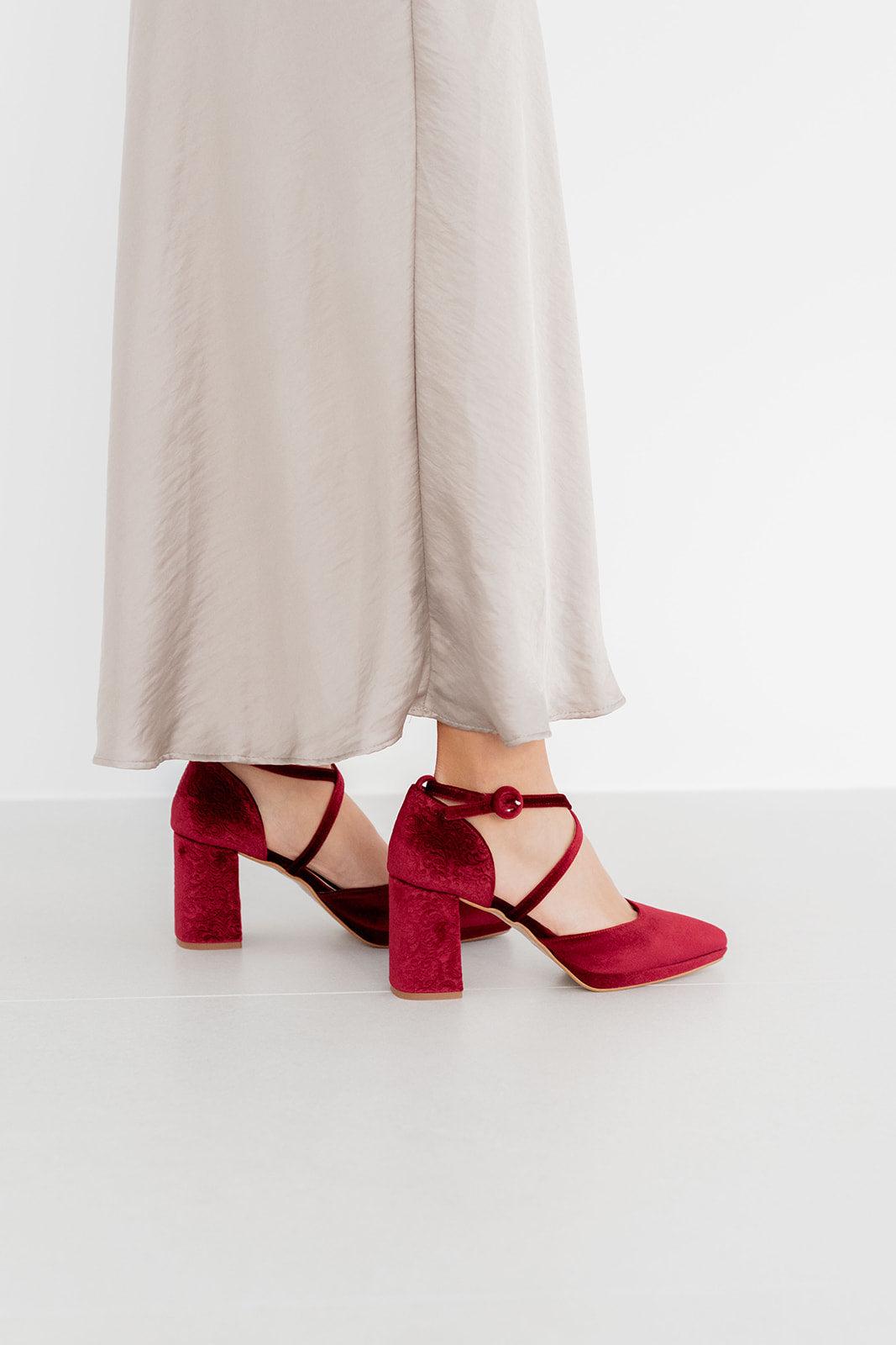 Helene Velvet Cherry-Salón-Loovshoes