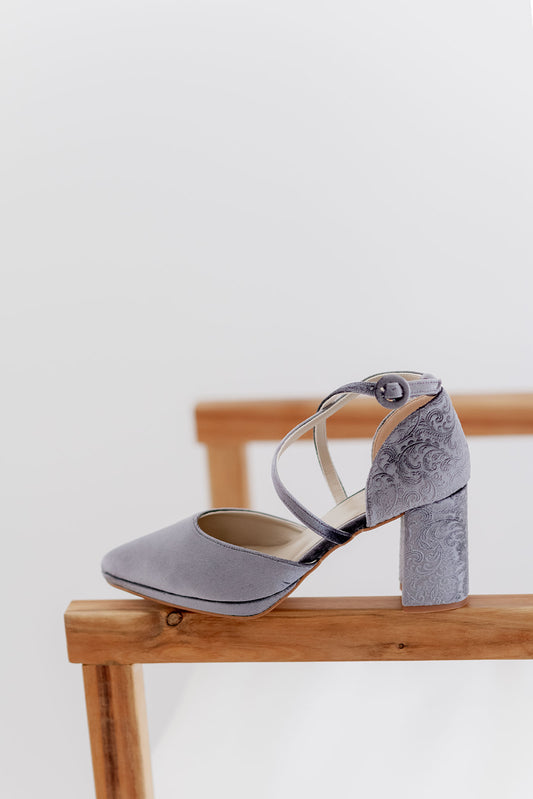 Helene Velvet Gris-Loovshoes
