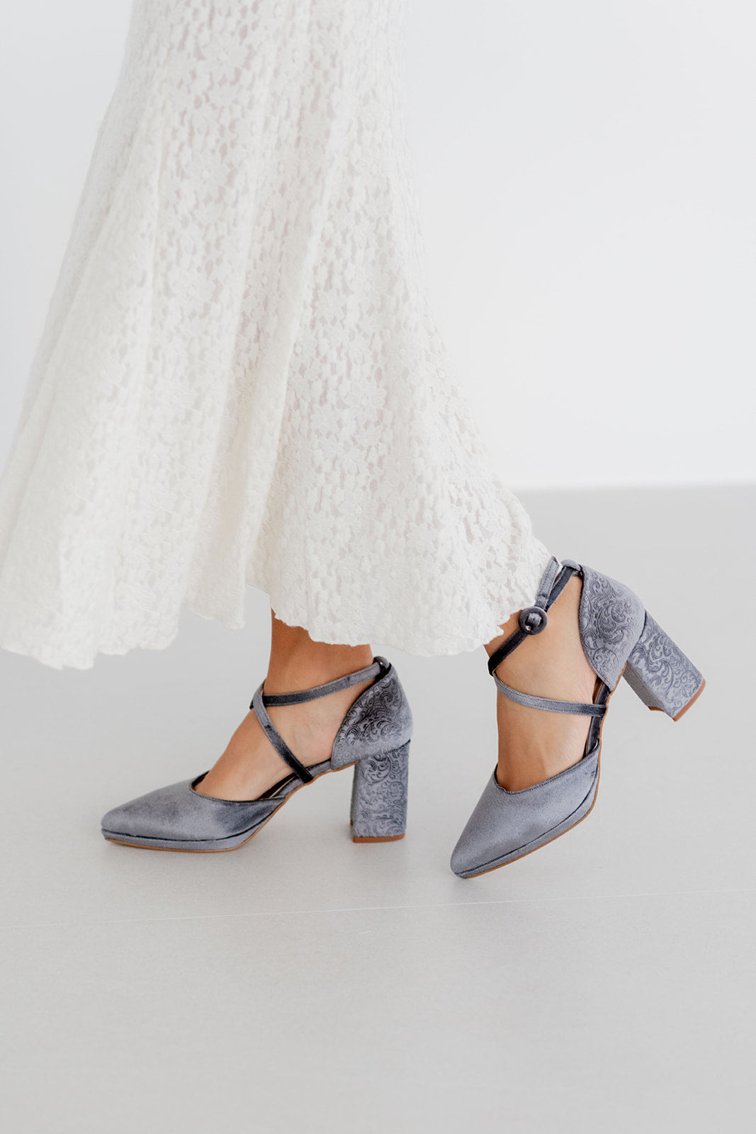 Helene Velvet Gris-Loovshoes