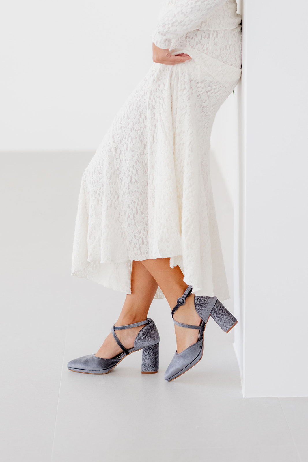 Helene Velvet Gris-Loovshoes