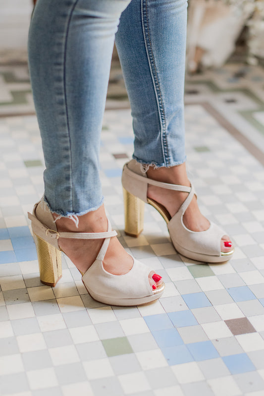 Palma Beige Oro-sandalias-ante, liso, novia, palma, sandalia, tacon de 10, zapatos de color beige, zapatos de piel metalizada-Loovshoes