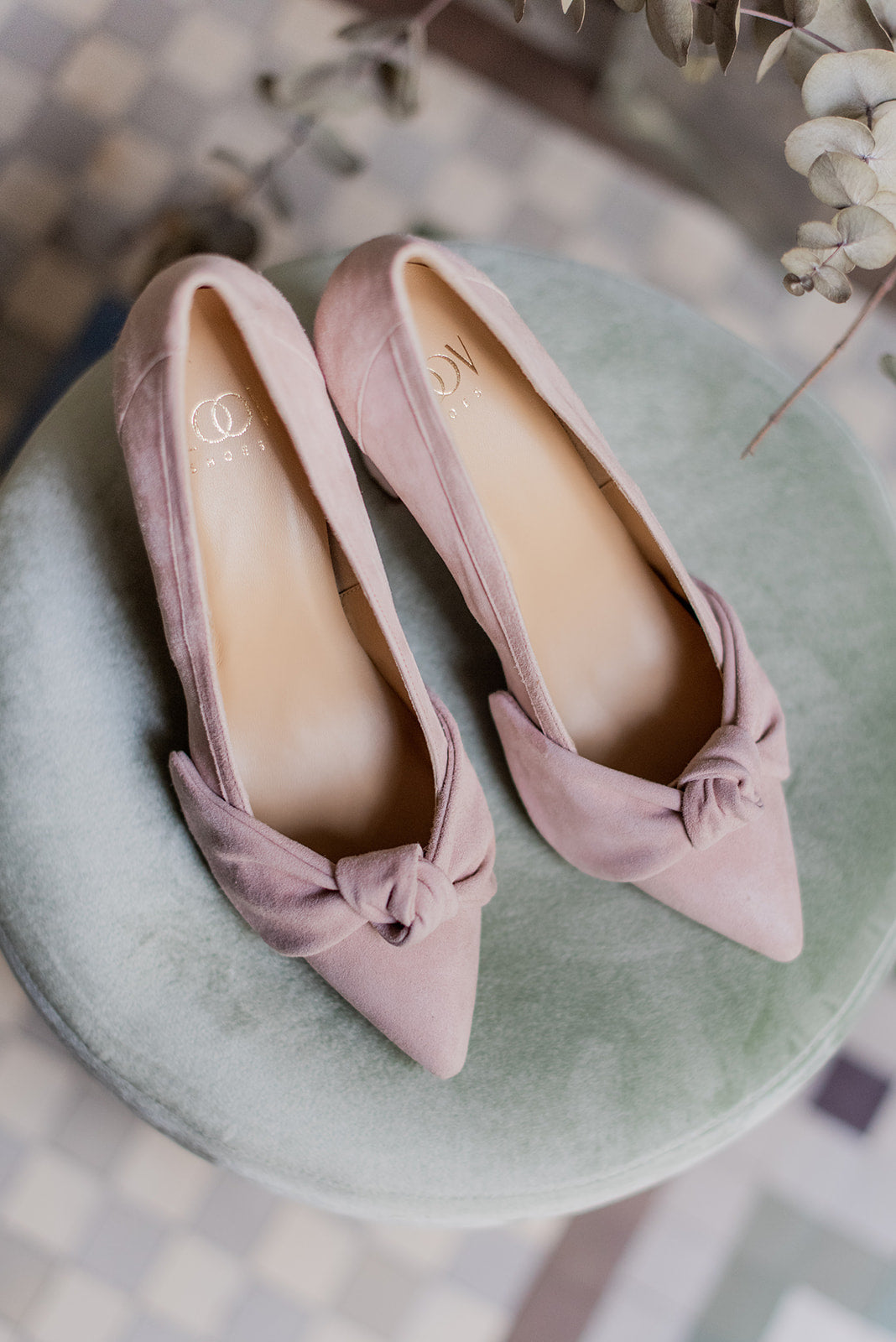 Mimosa Lazo Rosa Nude-tipo salón-ante, liso, mimosa, novia, salón, tacón de 7.5, zapatos de color rosa nude-Loovshoes