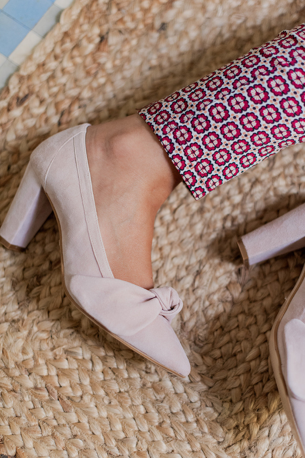 Mimosa Lazo Rosa Nude-tipo salón-ante, liso, mimosa, novia, salón, tacón de 7.5, zapatos de color rosa nude-Loovshoes