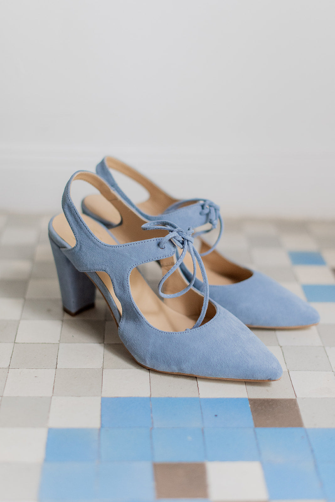 Zoe Azul-tipo salón-ante, liso, novia, salón, tacón de 7.5, terciopelo, terciopelo azul, zapatos de color azul, zoe-Loovshoes