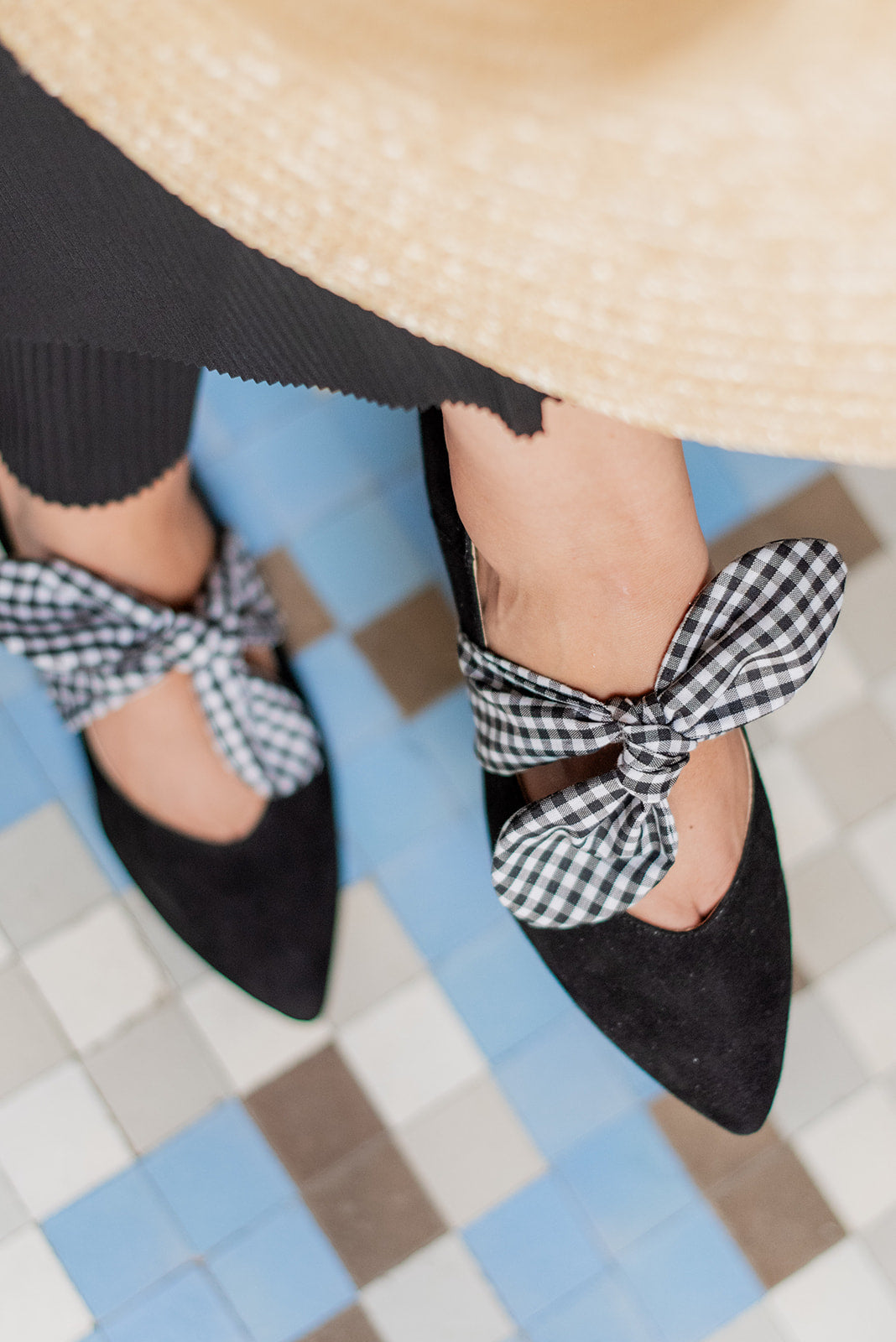 Matilda Negro Vichy-bailarinas-ante, bailarinas, matilda, tacón de 2, vichy, zapato plano, zapatos de color negro-Loovshoes