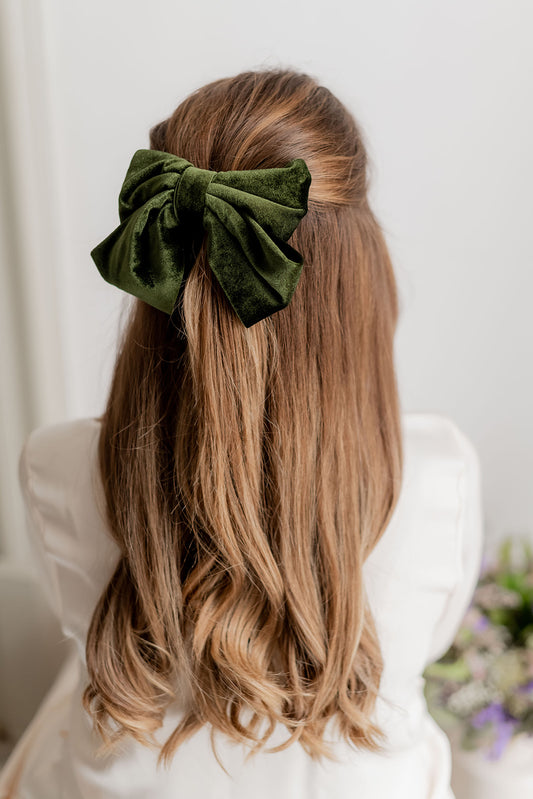 Lazo de Terciopelo Verde Oliva-lazo de terciopelo, terciopelo verde-Loovshoes