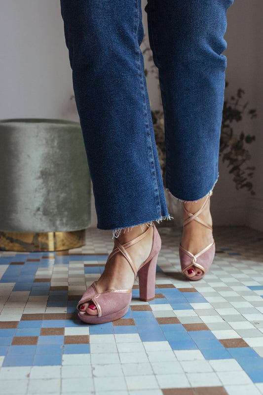 Bilma Rosado-sandalias-ante, bilma, liso, sandalia, tacon de 10, zapatos de color rosa-Loovshoes