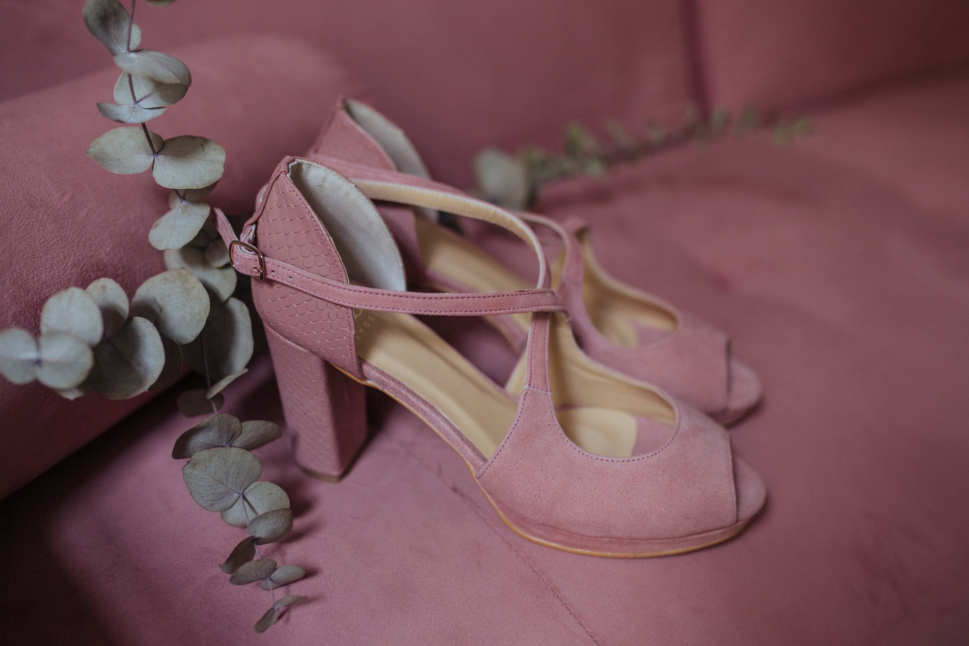 Palma Rosado de 7,5 cm-sandalias-liso, novia, palma, sandalia, tacón de 7.5, zapatos de color rosa-Loovshoes