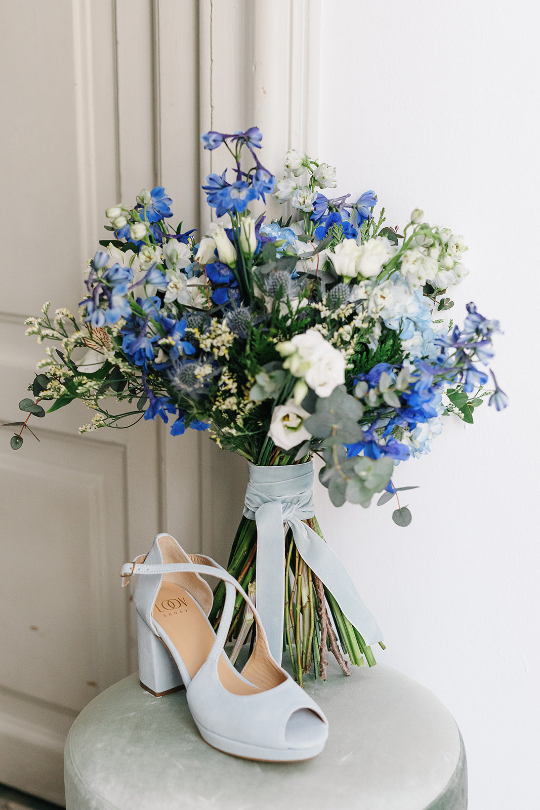 Cinta Ramo | Velvet Azul Bebé-Cinta de terciopelo-Loovshoes