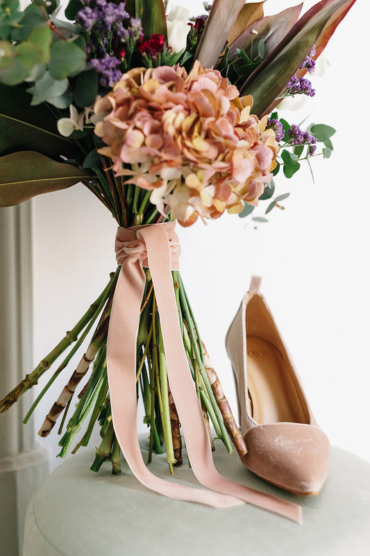 Cinta Ramo | Velvet Coral-Cinta de terciopelo-Loovshoes