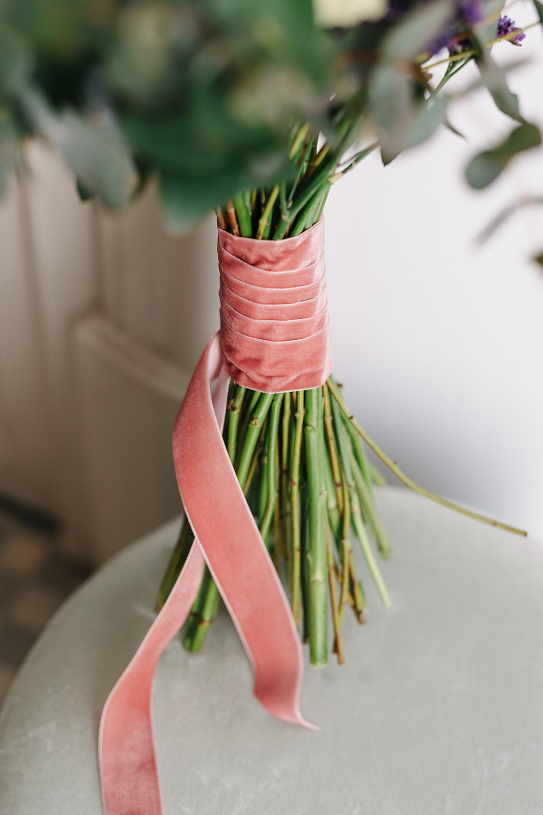 Cinta para ramo | Velvet Rosa-cinta de terciopelo, cintas para ramo, terciopelo rosa-Loovshoes