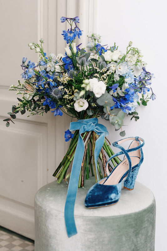 Cinta Ramo | Velvet Blue Sky-Cinta de terciopelo-Loovshoes