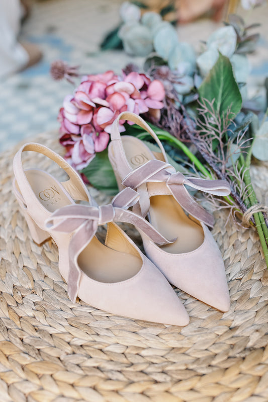 Zoe Rosa Nude-tipo salón-ante, liso, novia, salón, tacón de 7.5, terciopelo, zapatos de color rosa nude, zoe-Loovshoes