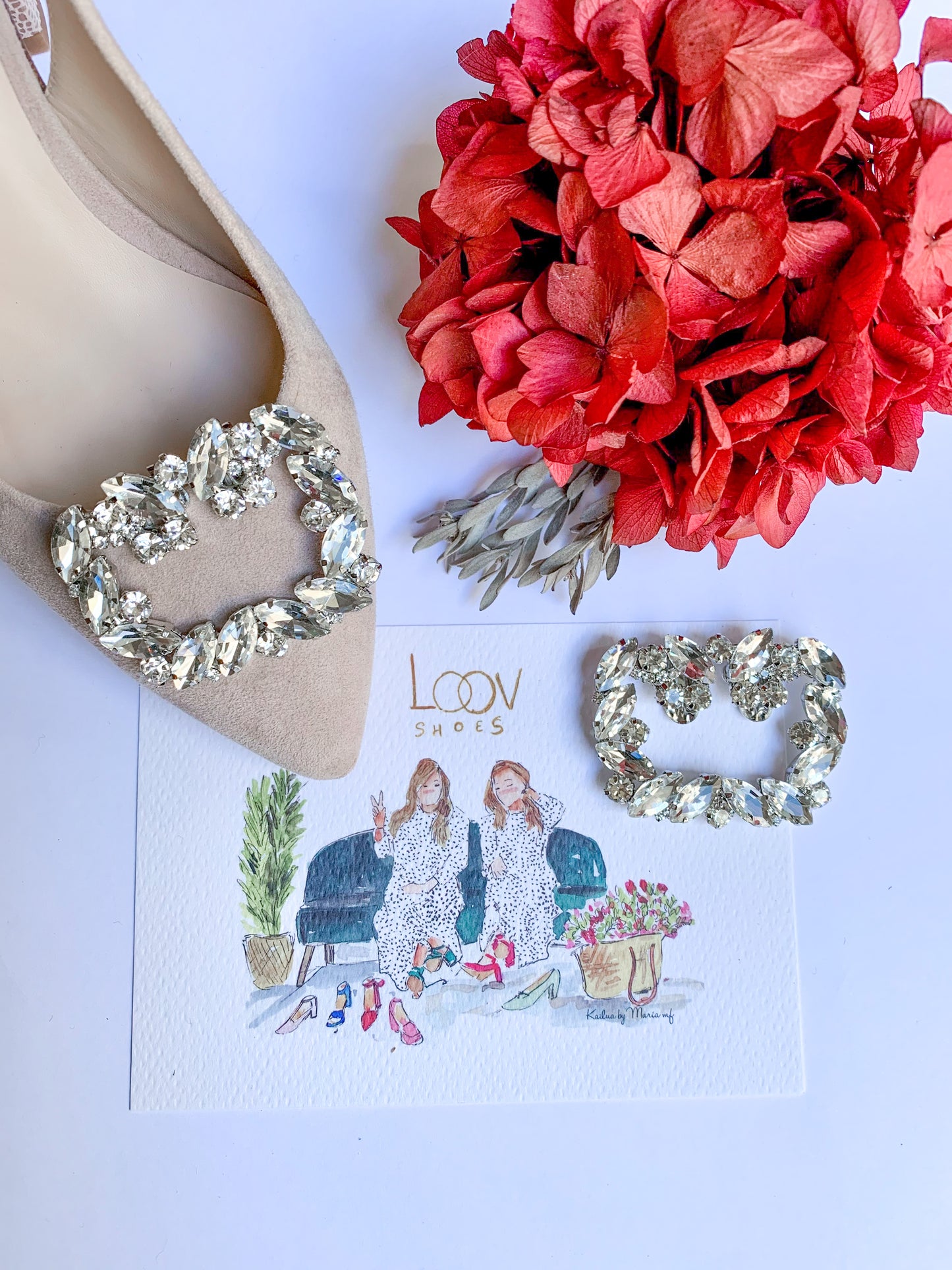 Adorno para Zapatos | Mariposa de cristales-adornos, salón, zapato plano, zapatos personalizados-Loovshoes