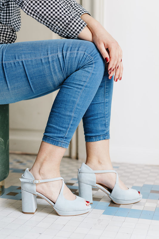 Palma Azul bebé-sandalias-ante, liso, novia, palma, sandalia, tacón de 7.5, zapatos de color azul-Loovshoes